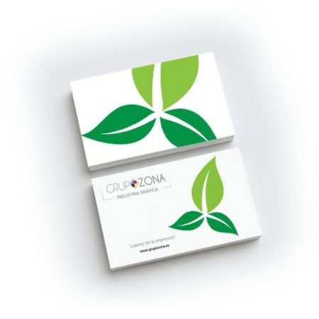 Tarjetas de visita en papeles ecológicos/naturales